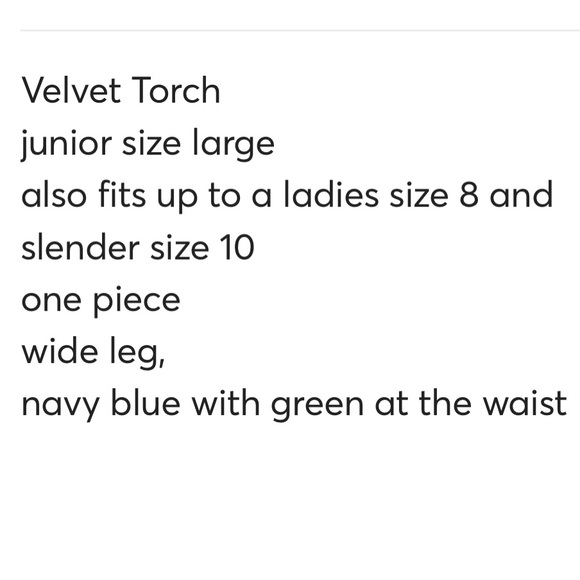 Velvet Torch One shoulder jumpsuit navy green Juniors size L - Picture 12 of 16